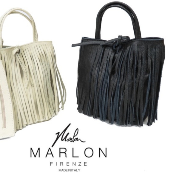 Handbags - Marlon Black Fringe Tote Bag